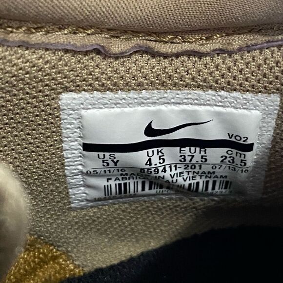 Nike Koth Ultra Mid Top GS Youth Tan Leather Lace Up Boots 859411-201 Size 5 - Picture 16 of 16